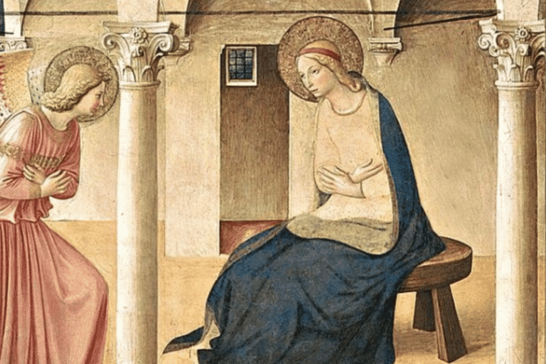 Detail of the Virgin Mary from The Annunciation by Fra Angelico